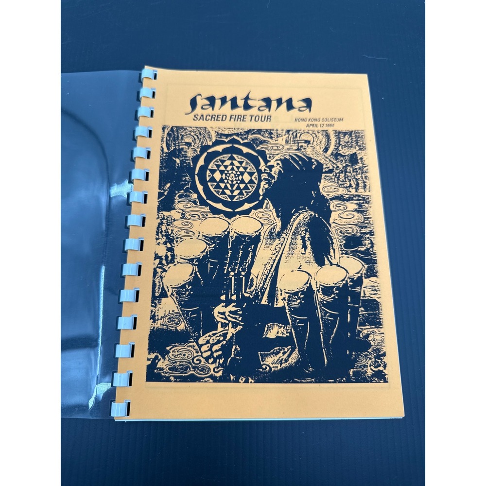 Vintage 1994 Santana Sacred Fire Tour Hong Kong Itinerary Book Rare Memorabilia